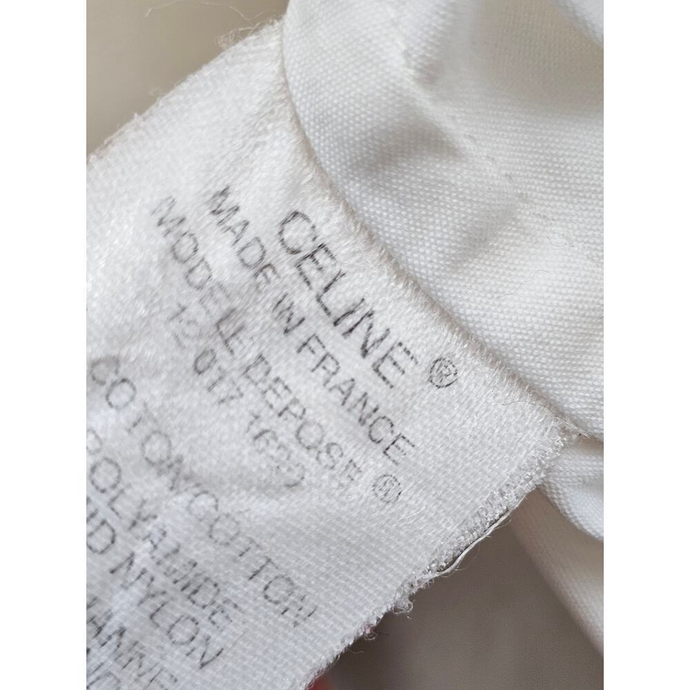 Celine White off Button Down Shirt size 44 - Picture 8 of 9